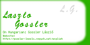 laszlo gossler business card
